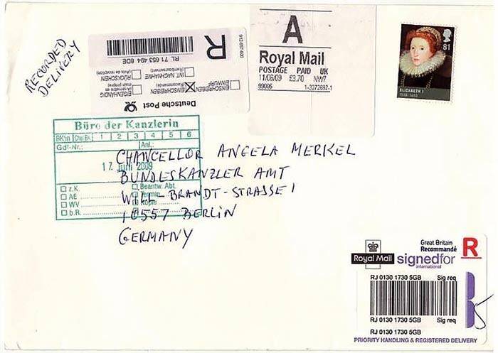 Как подписывать почтовый конверт в Германии?