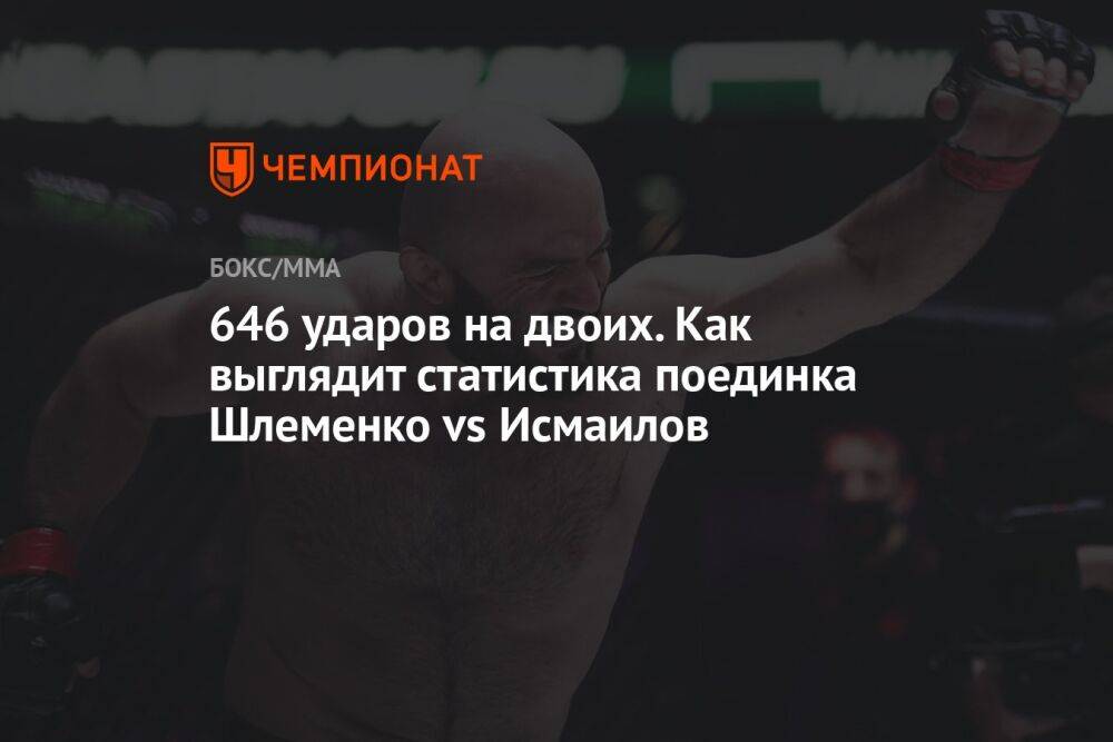 646 ударов на двоих. Как выглядит статистика поединка Шлеменко vs Исмаилов