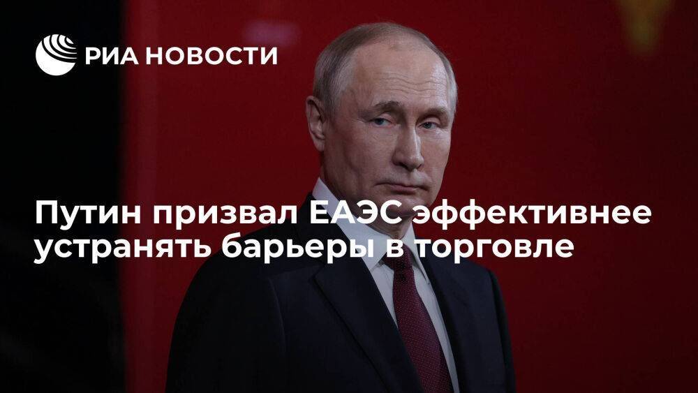 Путин призвал ЕАЭС эффективнее устранять таможенные и административные барьеры в торговле