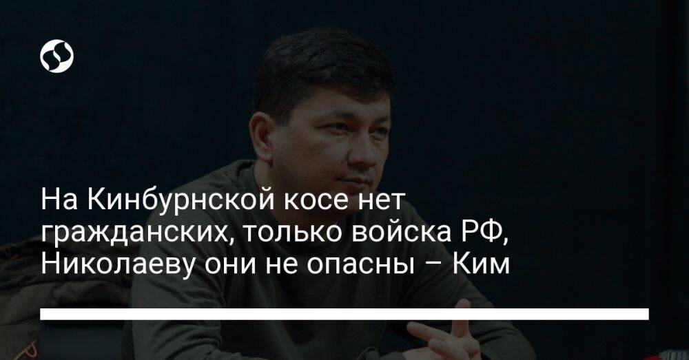 На Кинбурнской косе нет гражданских, только войска РФ, Николаеву они не опасны – Ким