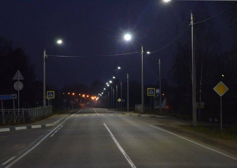 На дороге Смоленск - Красный в Лубне появилось освещение