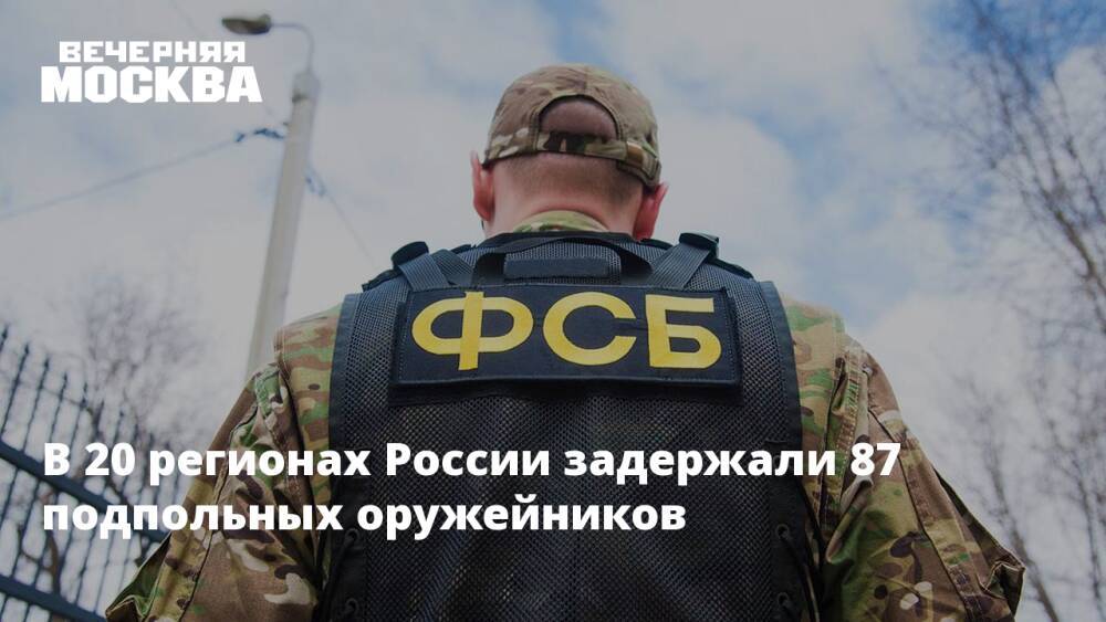 В 20 регионах России задержали 87 подпольных оружейников
