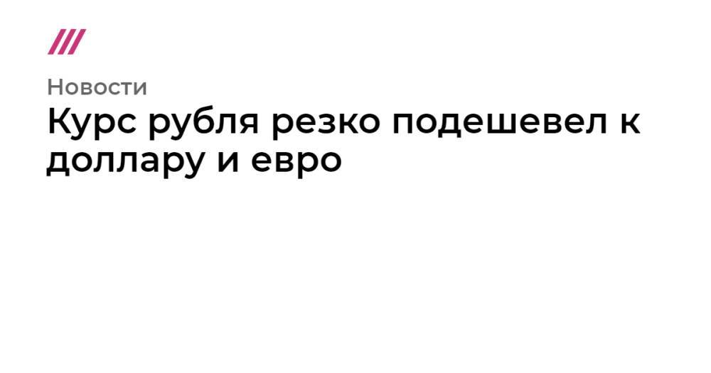 Курс рубля резко подешевел к доллару и евро