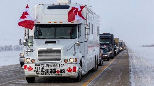 «Конвой свободы»: Акция протеста дальнобойщиков в Канаде продолжается