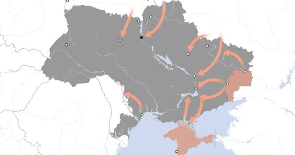 Разведка США: Россия рассматривает 9 маршрутов вторжения в Украину, танки могут достичь Киева за 2 суток (КАРТА)