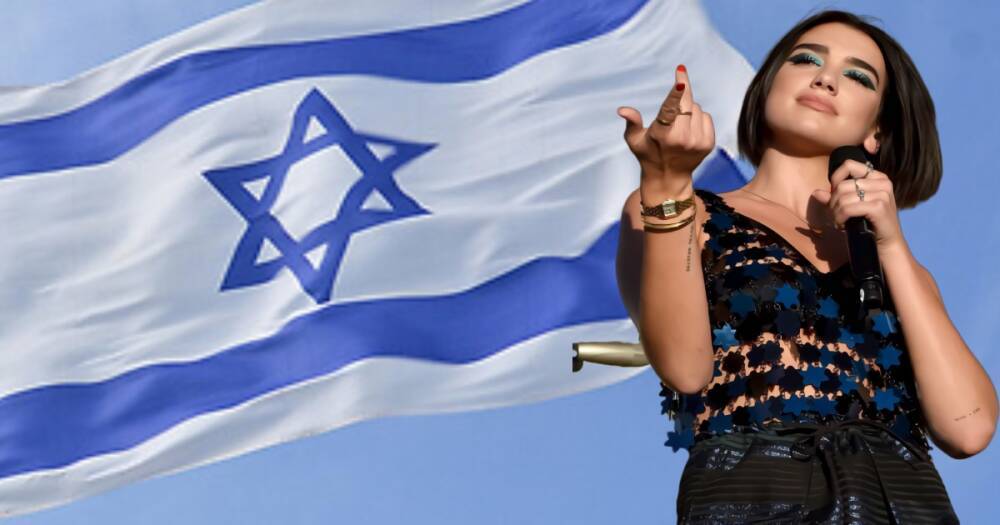 На концерте самой известной современной антисемитки Дуа Липы, подняли флаг Израиля