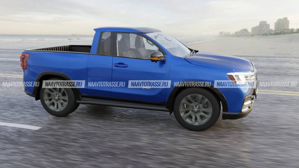 Новый пикап «ГАЗ-1» 2023 года впервые продемонстрировали на фоторендерах
