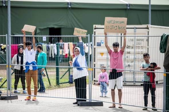 Часть мигрантов в Кибартай отказываются от еды, предоставляемой центром