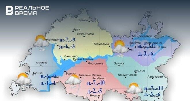 Сегодня в Татарстане ожидается метель, туман и до -6 градусов