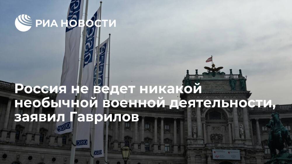Глава делегации в Вене Гаврилов: Россия отказалась от консультаций ОБСЕ по запросу Киева