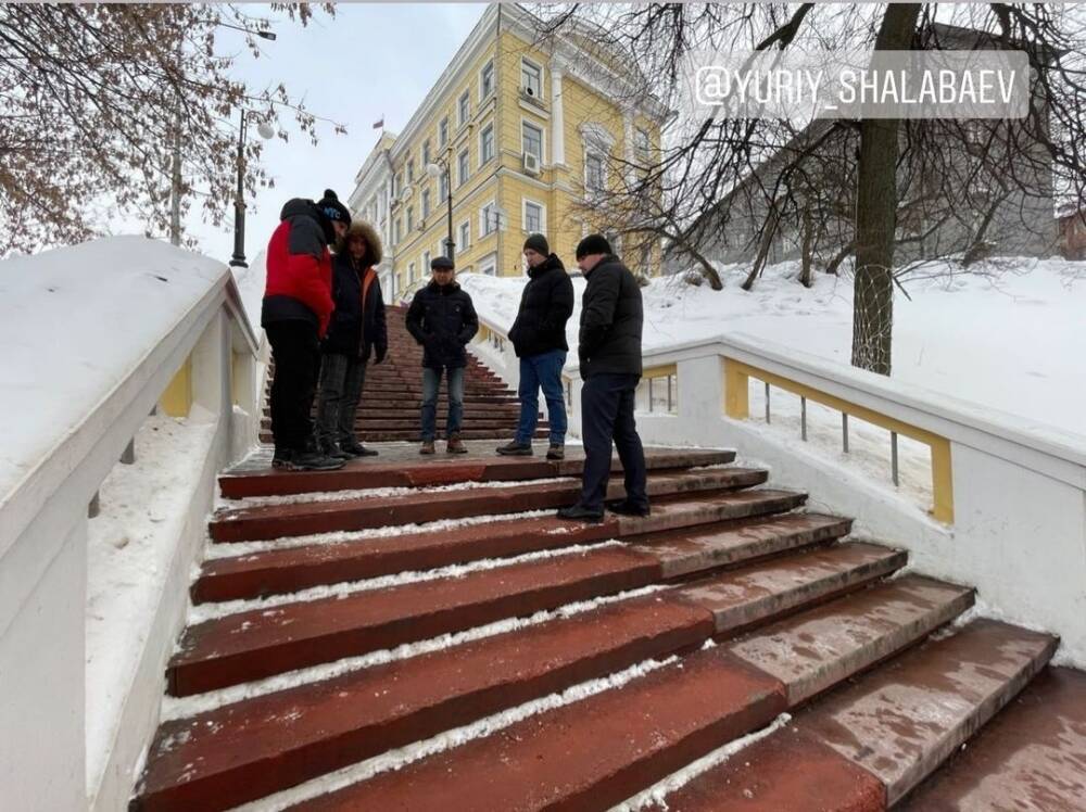 Театральную лестницу в центре Нижнего Новгорода отремонтируют весной