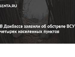 В Донбассе заявили об обстреле ВСУ четырех населенных пунктов