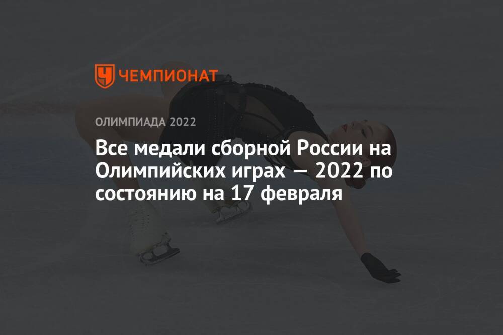 Все медали России на зимних Олимпийских играх — 2022 в Пекине, Олимпиада-2022, ОИ-2022