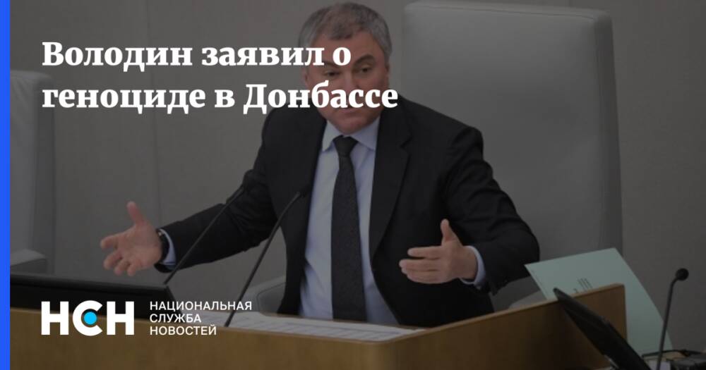 Володин заявил о геноциде в Донбассе