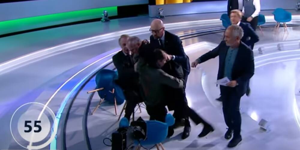 Бутусов и Шуфрич устроили драку в прямом эфире политического ток-шоу: видео