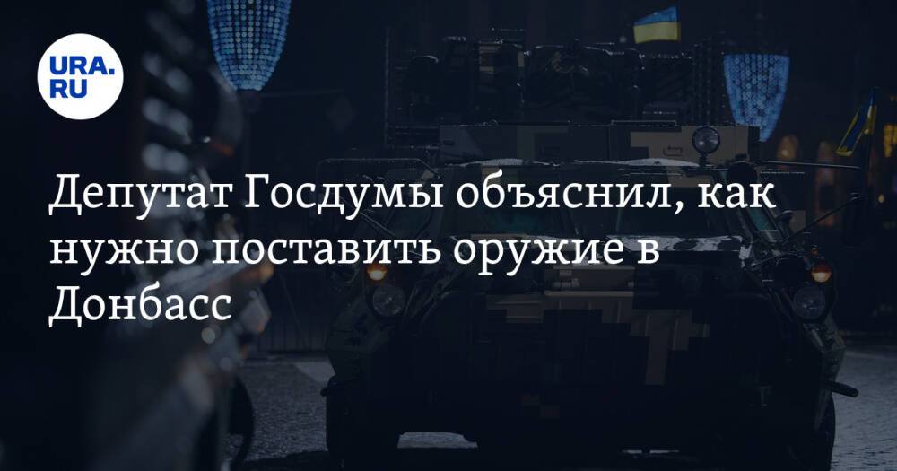 Депутат Госдумы объяснил, как нужно поставить оружие в Донбасс