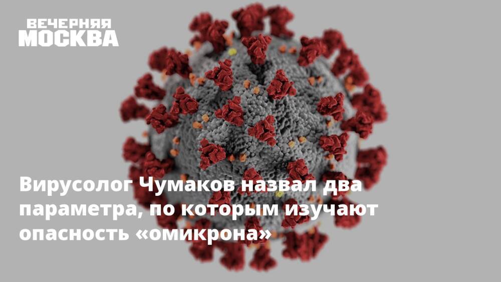 Вирусолог Чумаков назвал два параметра, по которым изучают опасность «омикрона»