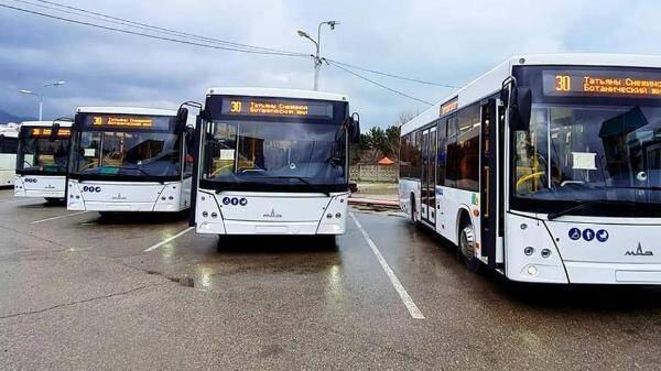 В Геленджик прибыли новые автобусы «МАЗ»