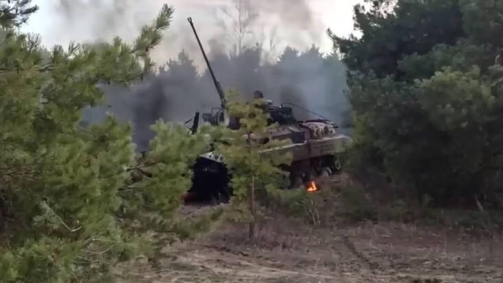 ФСБ опубликовала видео с горящими БМП Украины, пытавшимися эвакуировать диверсантов