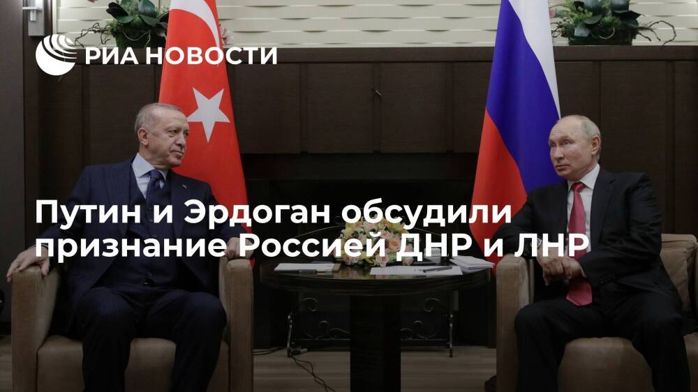 Главы России и Турции обменялись оценками по признанию Москвой ДНР и ЛНР