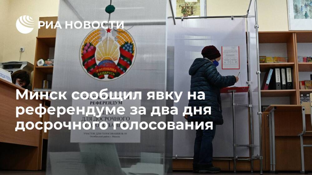 ЦИК Белоруссии: явка на референдуме за два дня досрочного голосования составила 14,53%