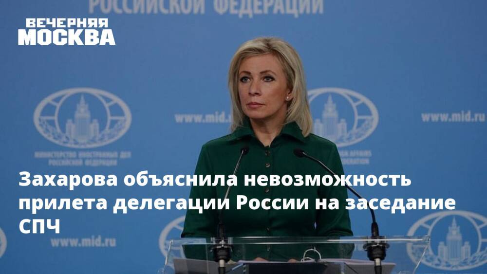 Захарова объяснила невозможность прилета делегации России на заседание СПЧ