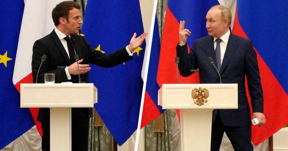 Вторжение РФ в Украину: Путин назвал условия "урегулирования" в разговоре с Макроном