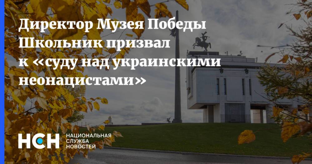 Директор Музея Победы Школьник призвал к «суду над украинскими неонацистами»
