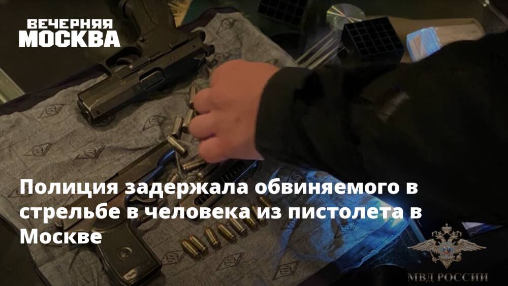 Полиция задержала обвиняемого в стрельбе в человека из пистолета в Москве