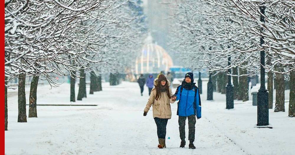 Умеренные морозы до минус 7°C и небольшой снег ожидаются в Москве в пятницу