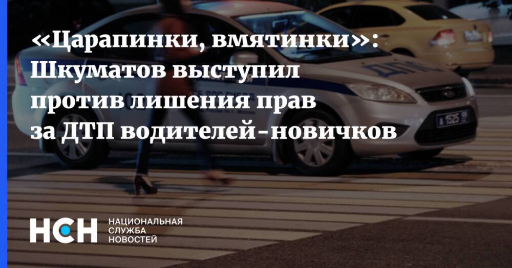 «Царапинки, вмятинки»: Шкуматов выступил против лишения прав за ДТП водителей-новичков