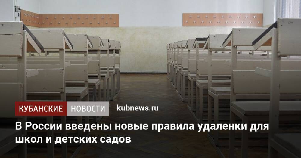 В России введены новые правила удаленки для школ и детских садов