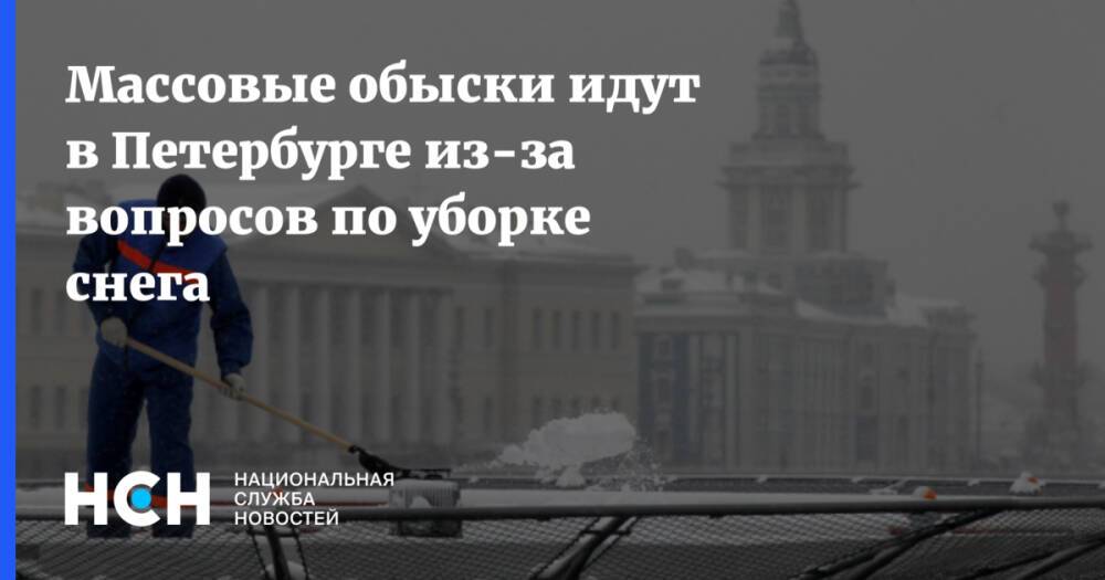 Массовые обыски идут в Петербурге из-за вопросов по уборке снега