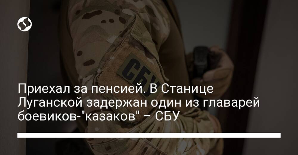 Приехал за пенсией. В Станице Луганской задержан один из главарей боевиков-"казаков" – СБУ