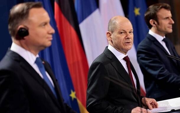 ФРГ, Франция и Польша выстукпили с совместным заявлением к России
