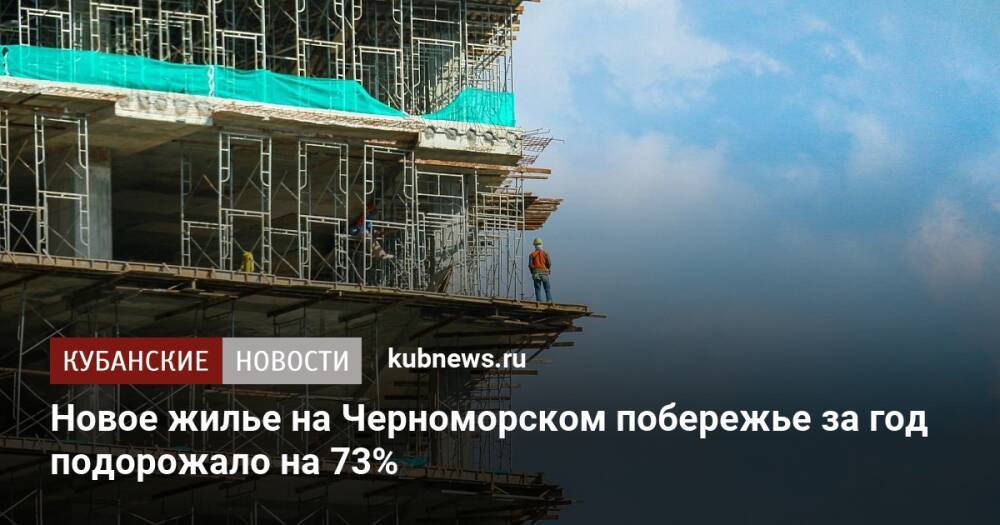 Новое жилье на Черноморском побережье за год подорожало на 73%
