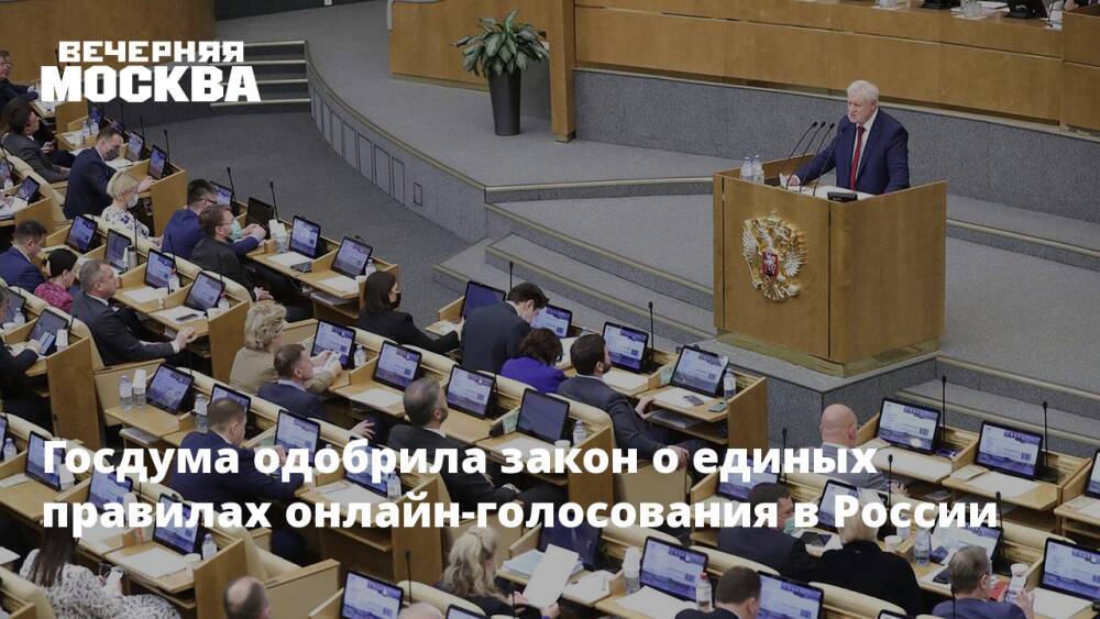 Госдума одобрила закон о единых правилах онлайн-голосования в России