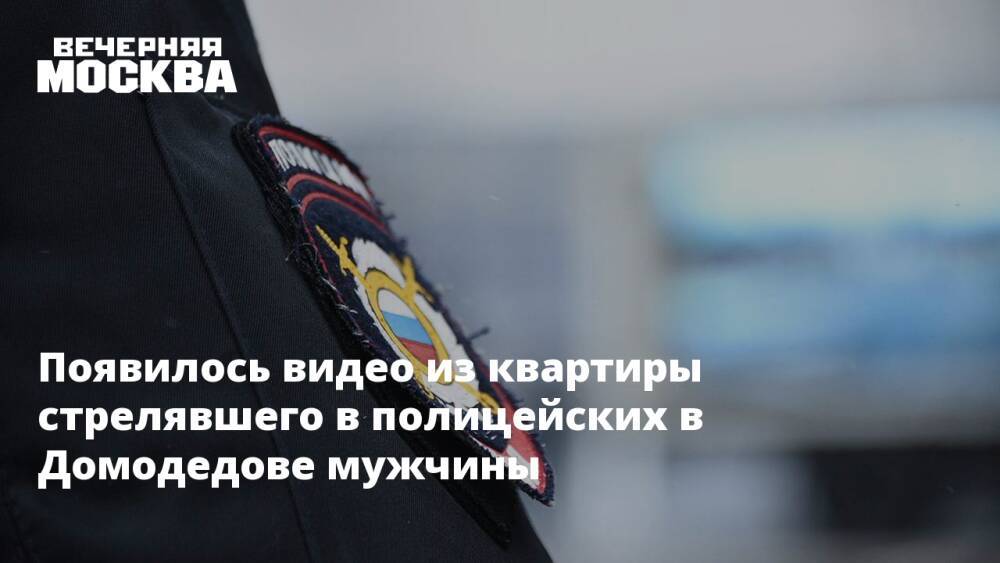 Появилось видео из квартиры стрелявшего в полицейских в Домодедове мужчины