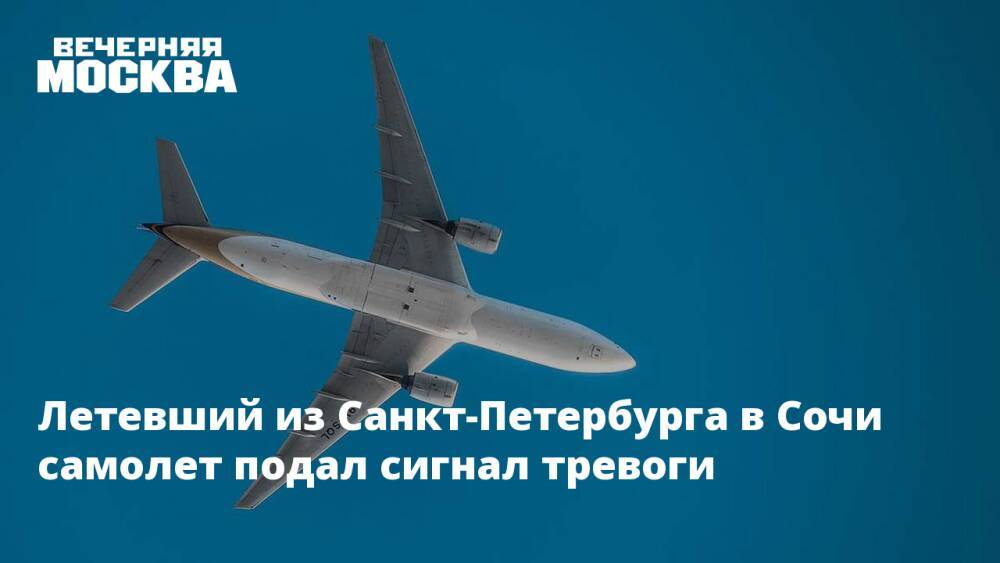 Летевший из Санкт-Петербурга в Сочи самолет подал сигнал тревоги
