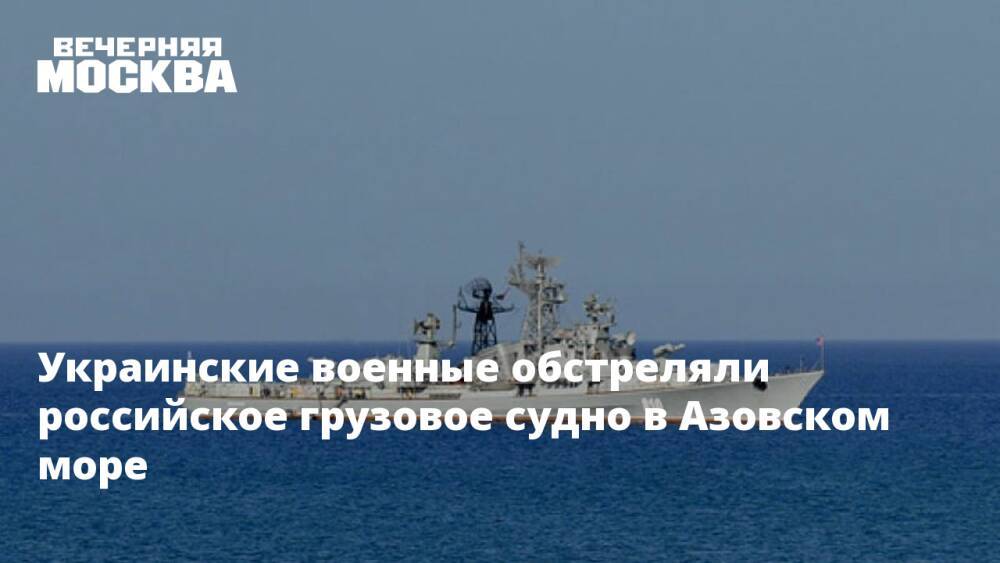 Украинские военные обстреляли российское грузовое судно в Азовском море