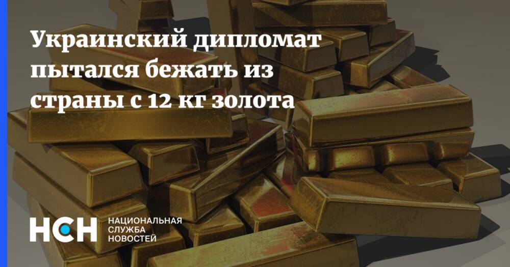 Украинский дипломат пытался бежать из страны с 12 кг золота