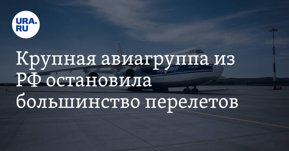 Крупная авиагруппа из РФ остановила большинство перелетов