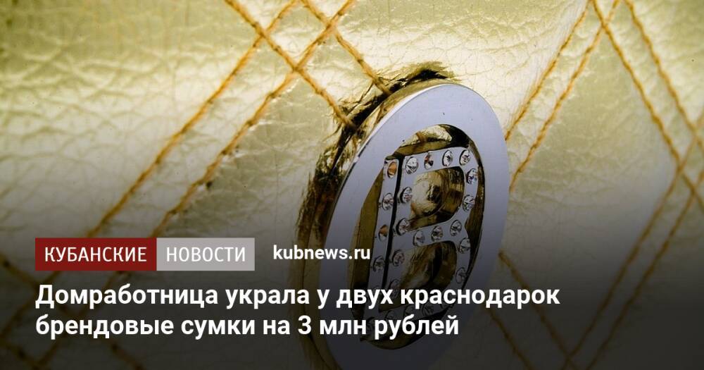 Домработница украла у двух краснодарок брендовые сумки на 3 млн рублей