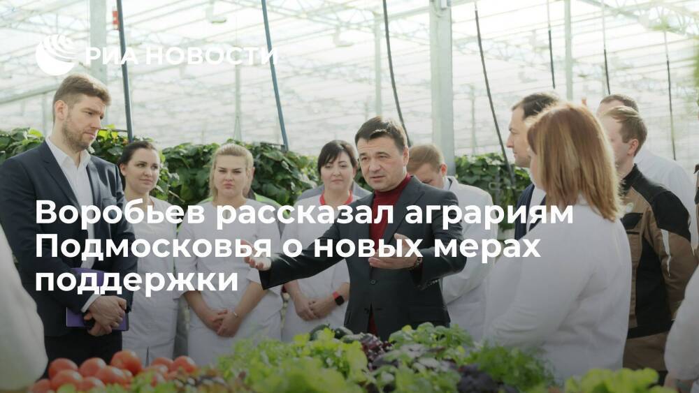 Воробьев рассказал аграриям Подмосковья о новых мерах поддержки