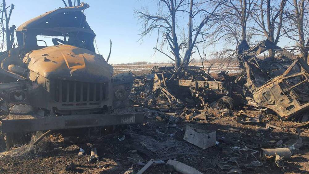 Силы обороны уничтожили колонну вражеской техники в Сумской области: фото