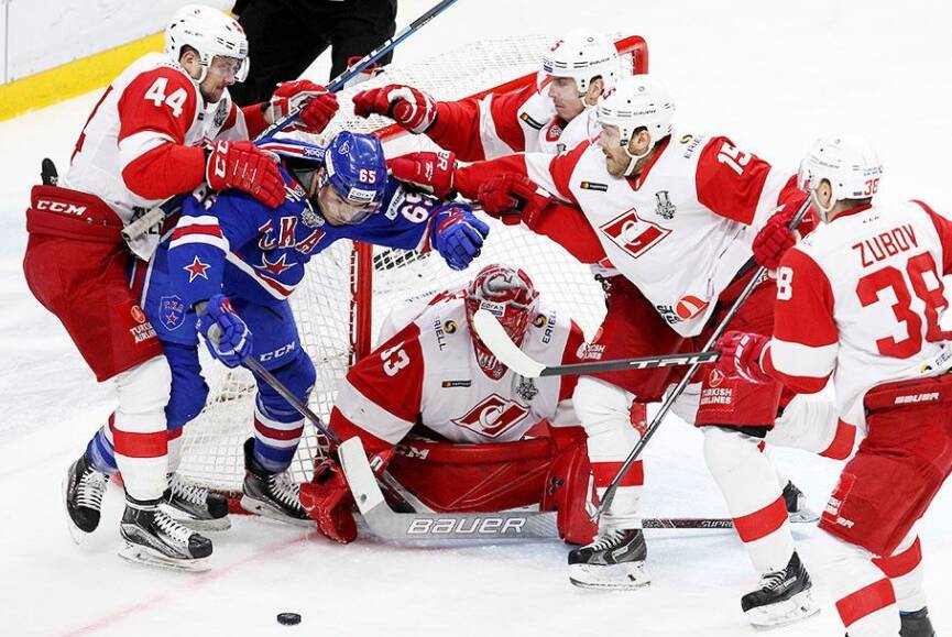 СКА одержал победу над «Спартаком» в матче 1/4 финала плей-офф КХЛ