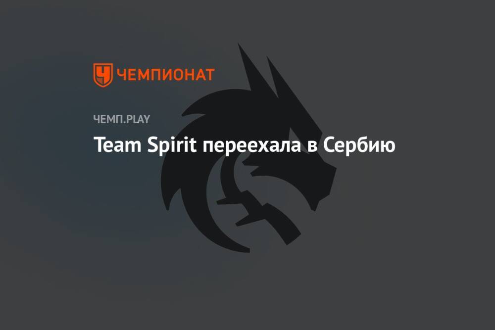 Team Spirit переехала в Сербию