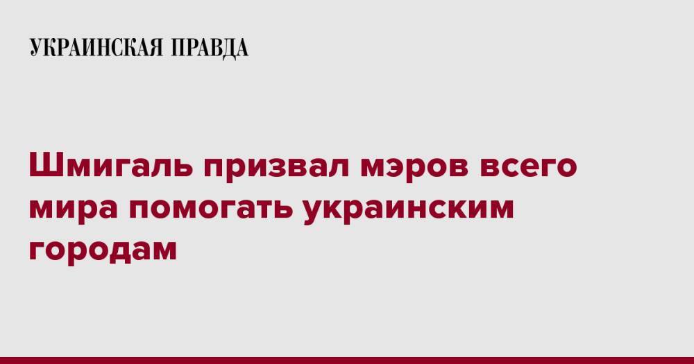 Шмигаль призвал мэров всего мира помогать украинским городам