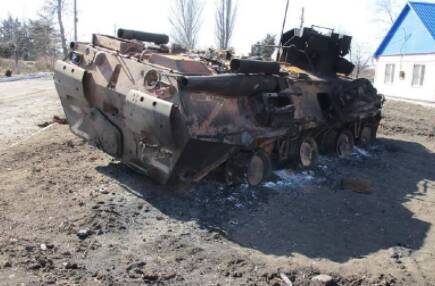 В Малиновке на Харьковщине тероборона уничтожила БТР