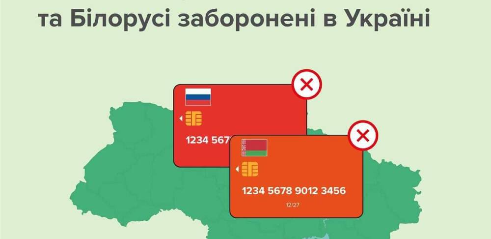 НБУ заблокував банківські картки РФ та Білорусі